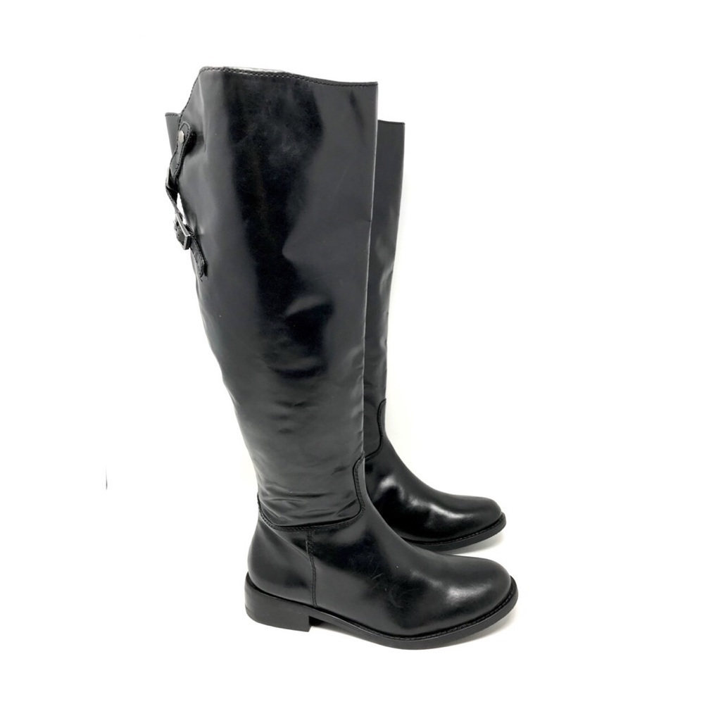 Vince Camuto Kadia Black Leather Riding Boots 6.5